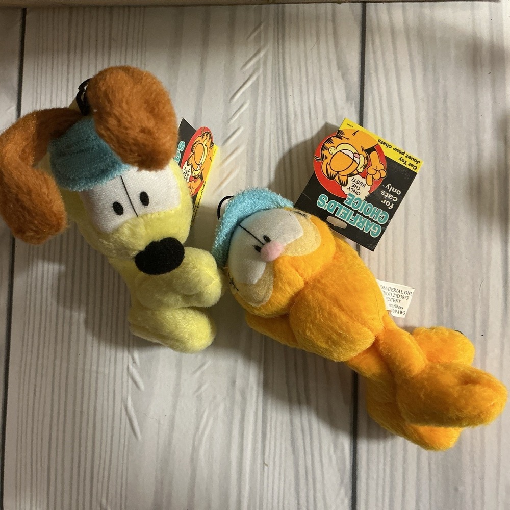 Vintage Garfield's Choice Catnip Toy Garfield And Pookie RARE NOS W/TAGS 2pc